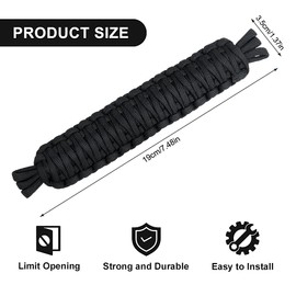 Door Limiting Straps, 2PCS Heavy Duty Adjustable Door Check Strap Compatible with 1987-2024 Jeep Wrangler Door Straps JK JL TJ YJ CJ JKU Load (Black)