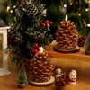 Homemory 2 Pcs Flameless Pine Cone Candle, LED Candles with