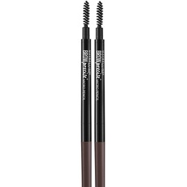 Maybelline New York EyeStudio Brow Precise Shaping Pencil, Deep Brown [260] 0.02 oz (Pack of 2)