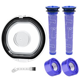 ilovelife Dust Bin Lid & 2 Post & 2 Pre Filters Replacements for Dyson V7 V8 Animal Absolute Motorhead Cordless Stick Vacuum Cleaner,V7 V8 Accessories Replacement Parts