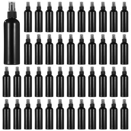 OMISTAR 48 Pcs 4 oz Plastic Spray Bottles - 120 ML Travel Size, Fine Mist Sprayers, Ideal for Perfumes, Cosmetics, Cleaning Solutions, and More, Black