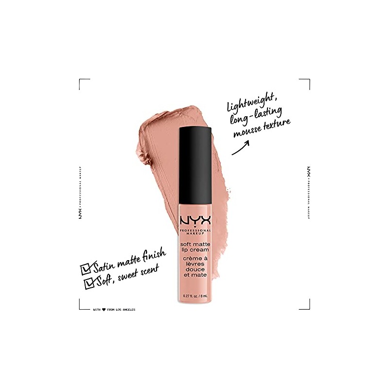 NYX Professional Makeup Soft Matte Lip Cream, Cairo, 0.27 Fluid