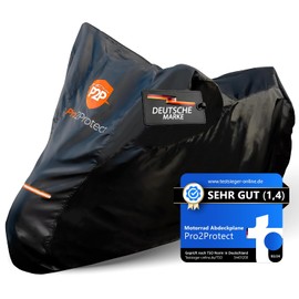 Pro2Protect Motorcycle Tarpaulin Black Orange Weatherproof Outdoor Tarpaulin for Moped Scooter Vespa Scooter, 100% Waterproof Garage Motorcycles Cover Motorcycle Cover Accessories