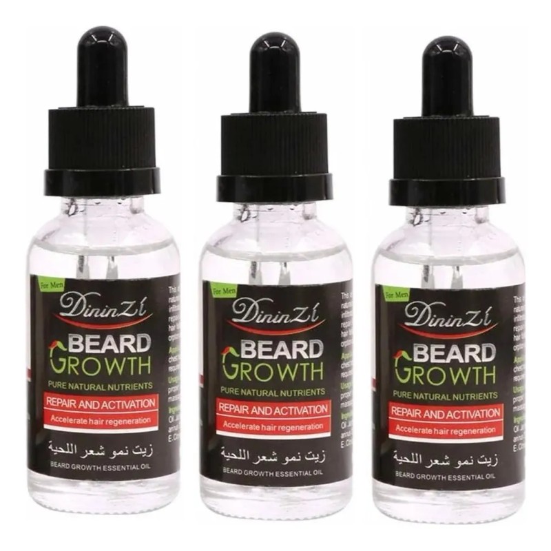 3 Aceites Crecimiento De Barba Cabello Bigote Super Efectivo