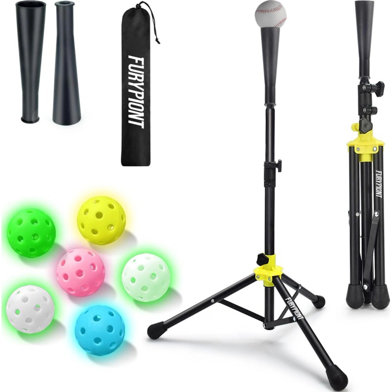 Flight Tees Adjustable Batting Tee Baseball Softball Tee Ball Hitting