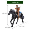 Hemoton 16pcs Western Figures Toys Cowboy Riding Models Mini Plastic