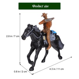Hemoton 16pcs Western Figures Toys Cowboy Riding Models Mini Plastic Riding Horse Figurine with Rider for Kids Toddlers Farm Animal Collection