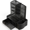 Simple Houseware SHW 6-Compartment Desktop Organizer with Drawer, Black