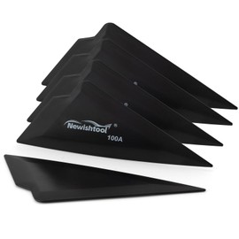 NEWISHTOOL 5-Pack Window Tint Tools Triangle Squeegee, 100A Hardness Black Corner Tool With Multi-Edge for PPF, Car Wrapping, Film Application