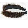 TOECWEGR Hairband Braided Hairpiece Messy Wide 2 Strands Fluffy Braids