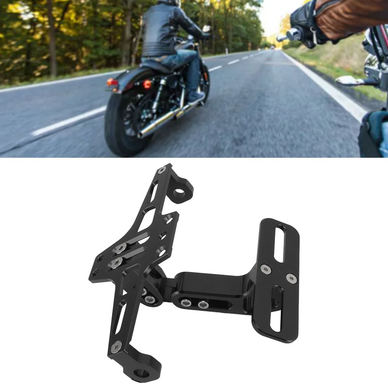 Motorcycle License Plate Bracket CNC Aluminium Alloy Universal Adjustable Motorcycle