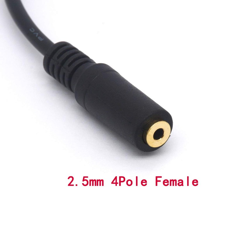 PIIHUSW 90 Deg Angle 2.5mm Male to Female Cable Headphone