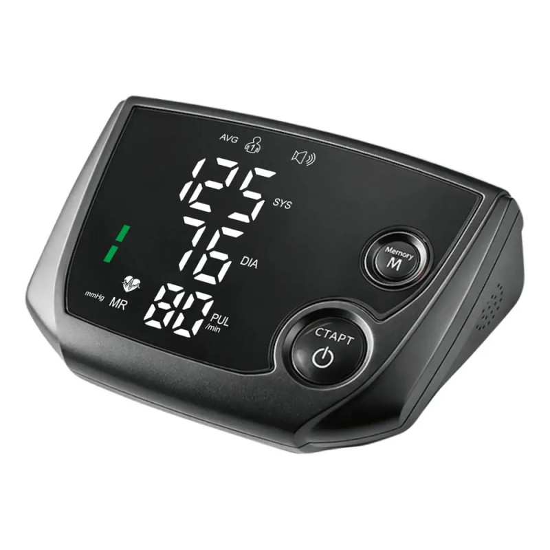 Tensiómetro Digital Con Usb, En Español, Color Negro Brazo Negro