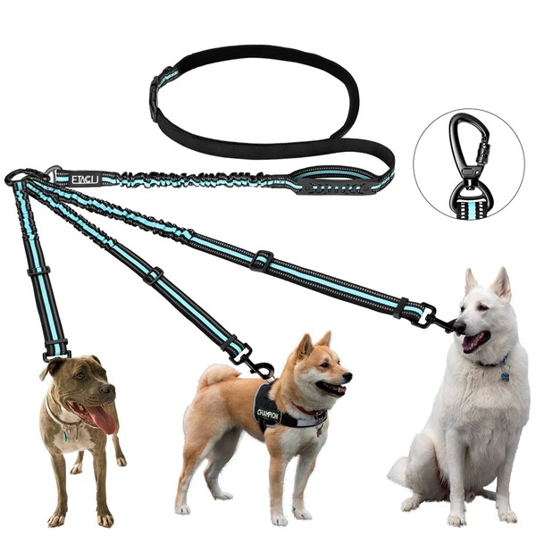 PHILORN Hands-free triple Dog Lead Splitter - Adjustable, Detachable -