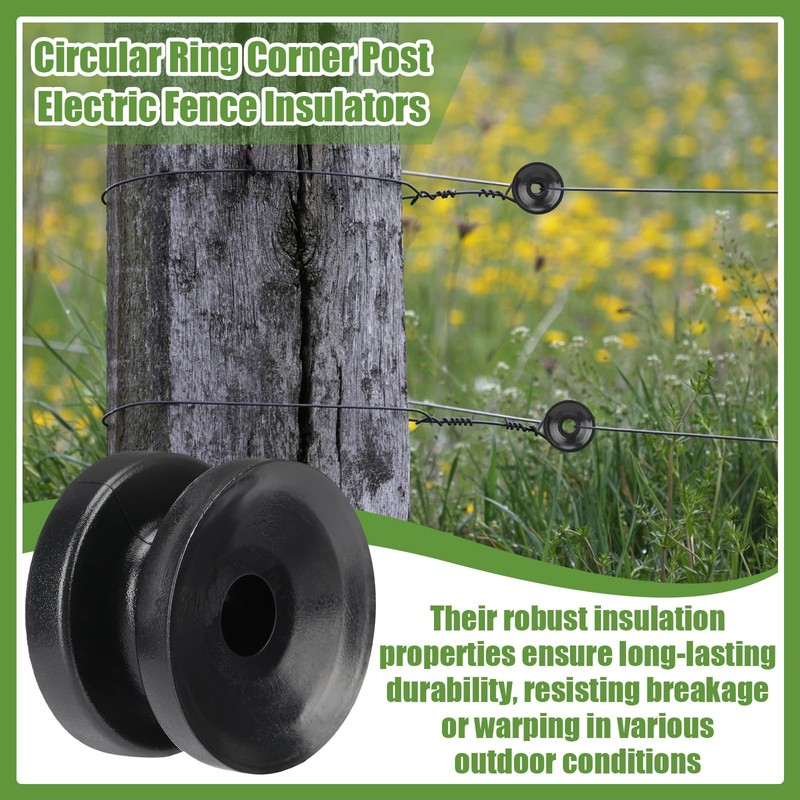 Pangda 50 Pcs Circular Ring Corner Post Electric Fence Insulators