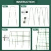 FOLLOOK Outdoor Trellis for Climbing Plants Arch Tunnel U-Frame Trellis
