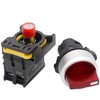 mxuteuk Red LED Light Voltage 110V 22mm 1 NO 2