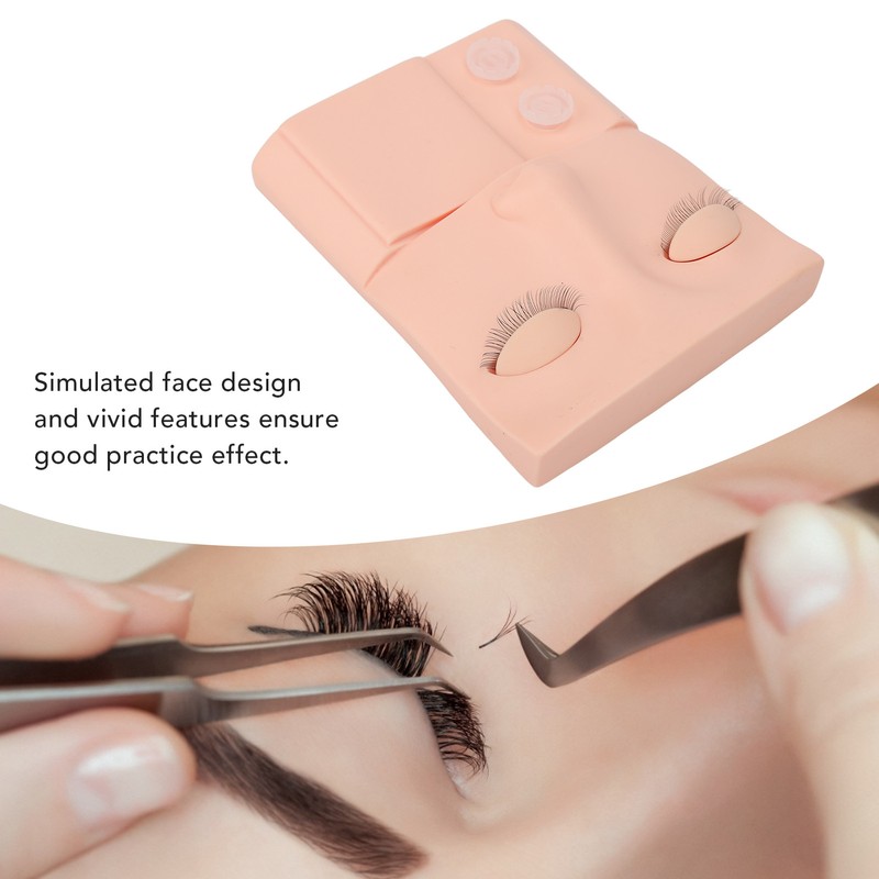 Lash Mannequin Head Replaceable Eyelid Eyelash Extension Practice Makeup Training