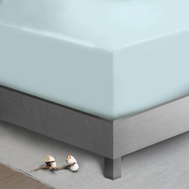 Pizuna Luxury Cotton Double Fitted Sheet Baby Blue, 800 Thread Count 100% Long Staple Cotton Fitted Bed Sheets Double 140x200 cm, Sateen Weave 40 cm Extra Deep Fitted Sheets Double 1 PC Baby Blue