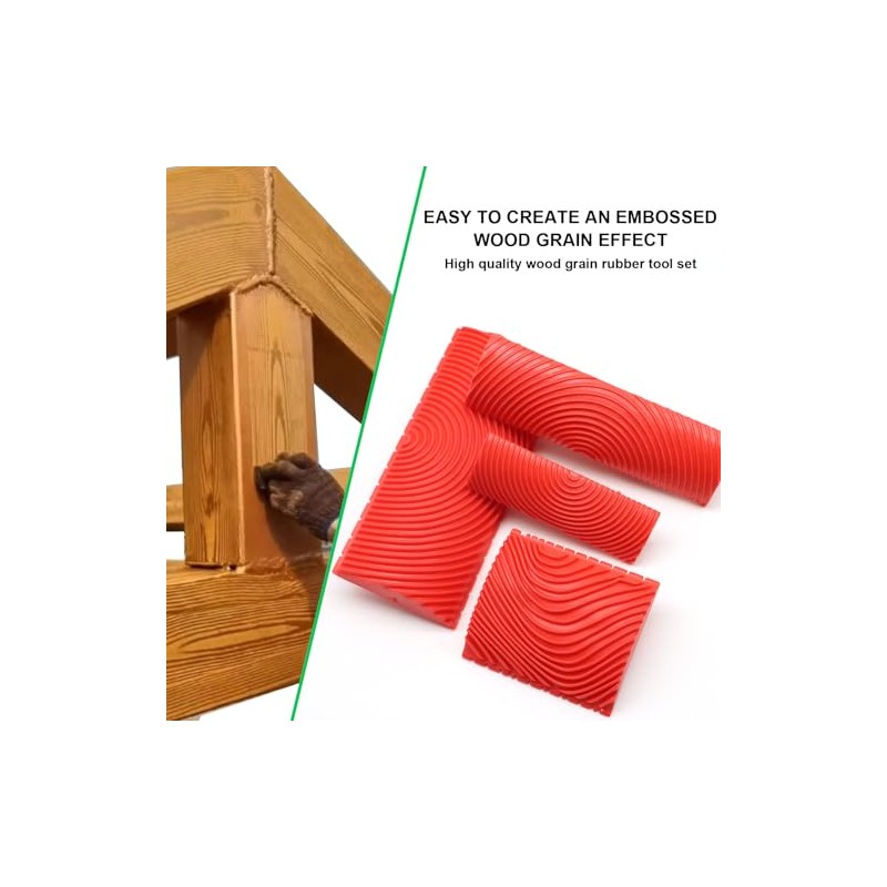 4 Pieces Wood Graining Tool Wood Grain Paint Tool Wood