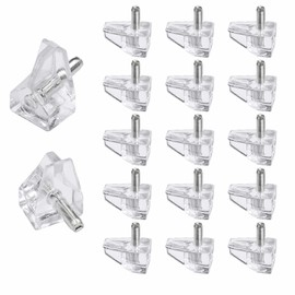 Jamiikury 20pcs Clear Shelf Pegs, 3mm Plastic Shelf Pins Small Shelf Support Pins, Cabinet Shelf Clips for Cabinets Bookcase Shelves Cupboard