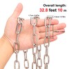 Biugaaufai 3/16 Inch 304 Stainless Steel Chain, 32.8 Feet Heavy