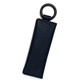 Agility affa Coin Stick Coin Purse, Coin Case, Stick-shaped Key Holder, Carabiner, Genuine Leather, Made in Japan, navy