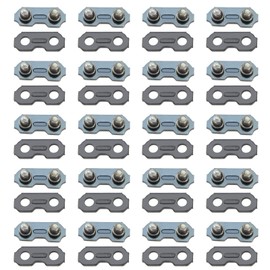 ECSiNG 20 Sets Chainsaw Chain Joining Links Chainsaw Master Link Repair Preset Strap Compatible with Big 3/8LP Gauge 1.3 mm Chain Fit for Chains from 66 to 84 Links