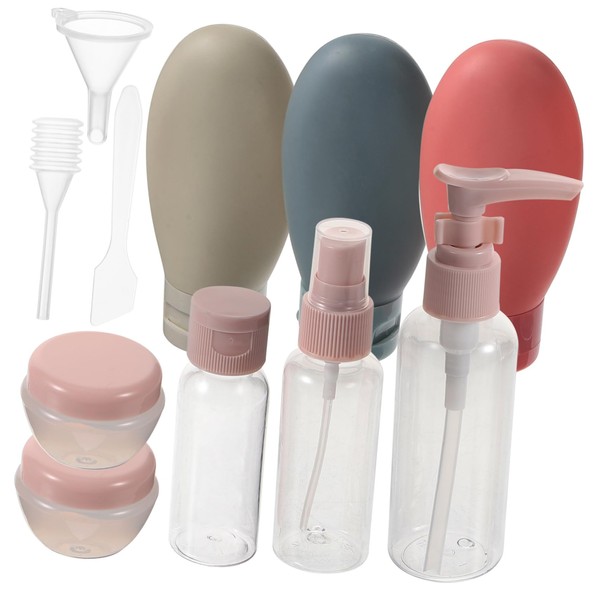 PACKOVE 11-Piece Travel Bottle Set Refillable Makeup and Lotion Containers