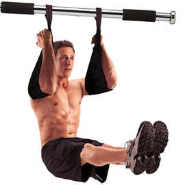Abstrap Hanging Absling Strap for Abs Building Core Strength Training Arm Support for Ab Workout Pull Up Bar Leg Laser Fitness Adjustable Heavy Duty Abrasion Resistant Comfortable Foam Padded Gym