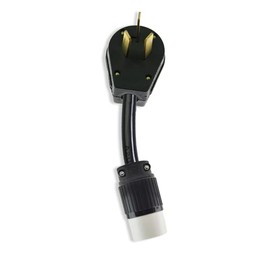 Electrical Stove 10-50P 3-Pin Male 220/250V Plug To Gas Range 5-15R 110/125V 3-Prong Female Standard Wall Receptacle Socket Oven Outlet Adapter, Power Connector Cord Convert NEMA UL-FX125V1106-R