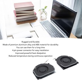 Laptop CPU GPU Cooling Fan, 4 Pin Quiet CPU Cooler, High Efficiency Internal Airflow Fan Replacement for Legion Y540 15IRH 81SX Y7000 2019 81NS, for DFS5M325063B11 FLGA