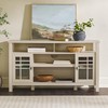 Walker Edison Transitional-Style Windowpane Glass Door Storage Sideboard, 58 Inch,