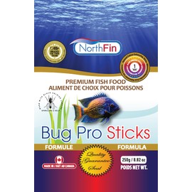 Northfin Bug Pro Sticks – Premium Insect-Based Fish Food for Vibrant Colors & Health – 2mm Slow-Sinking Pellets – Ideal for Freshwater & Marine Species