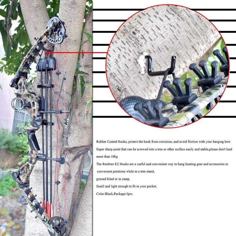 Bow Hanger for Tree Stand Archery Bow Hook Bow Gear