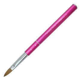 Pincel Desing Kolinsky 10 Uñas Acrilicas Fantasy Nails Pro Color Rosa                                                                                 