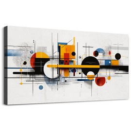 FUHAIHUA Large Wall Decor for Living Room Canvas Wall Art for Office Wall Decorations for Bedroom Color Line Painting Artwork Room Home Decor 24x48 in