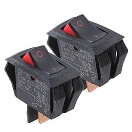 Carling Technologies RA901-VB-B-9-V X2 Switch, Rocker, Spst, 16A, 250V, Black (Pack of 2)