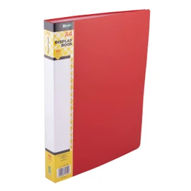 D.RECT Display Book PP A4 40 Pockets - Display Folder - Presentation Folders - Offer Folders, Red