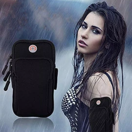 generic Brazalete Deportivo Con Soporte Para Teléfono Móvil, Negro