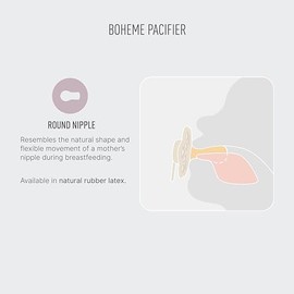 BIBS 5713795241187 PACIFIER, Blossom/Dusky Lilac, 2 piezas