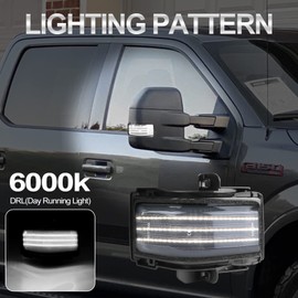 autboom Switchback Amber Side Mirror Marker Turn Signal Light & Running Lamp Compatible With 2015-2022 F150 F250 F350 F450 F550 Super Duty DRL Turn signal Lamp accessories