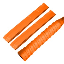 CAPASTEC Tennis & Badminton Grip Tape, 2-Pack, Textured Design, Grip Tape, Shock Absorption, Anti-Slip, for Rackets, Wet Type, Orange