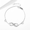 EVBEA Silver Bracelet for Women Sterling Silver Infinity Heart Adjustable