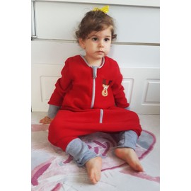 YORNİ, Nakışlı, Uzun Kollu, Oeko-TEX Mikro Polar, Bebek Çocuk Uyku Tulumu, Unisex, TOG 2 (6-18ay)