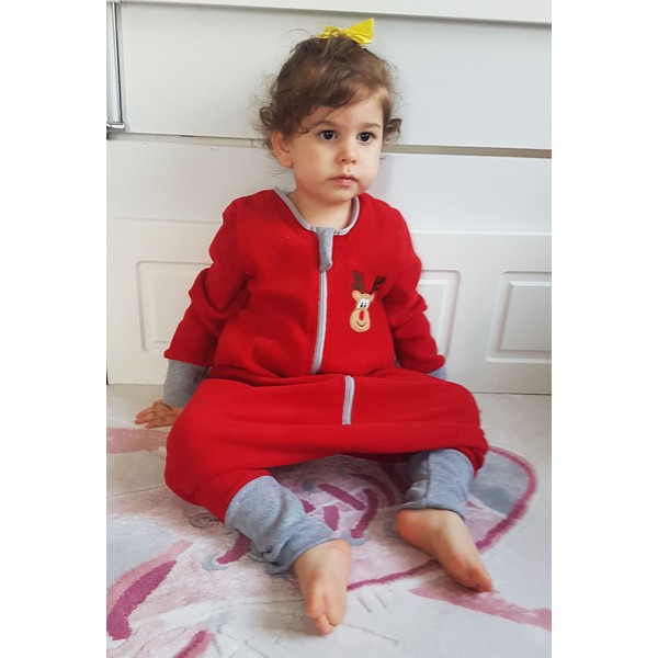 YORNİ, Nakışlı, Uzun Kollu, Oeko-TEX Mikro Polar, Bebek Çocuk Uyku