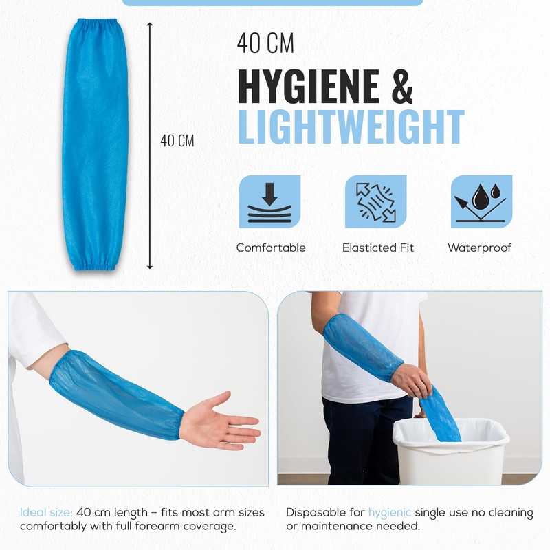 TYGA STORE 3 x 100 Oversleeves Arm Covers - Waterproof