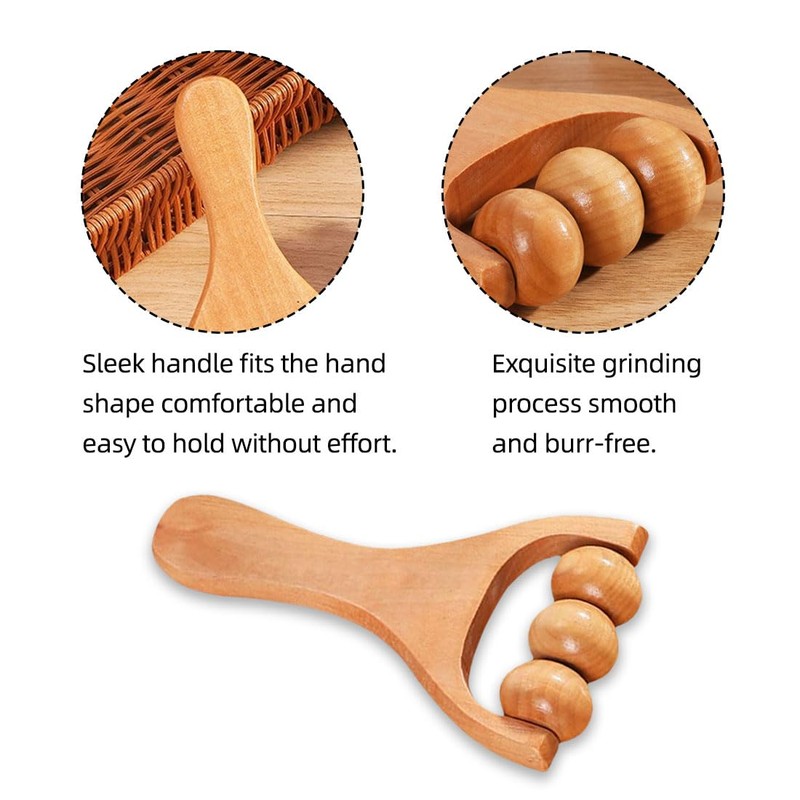 BZKSER Massage Roller – Pack of 2 Massage Roller, Wooden