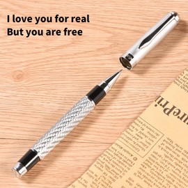 Borges Write Your Legacy Carbon Fiber Ballpoint Pens (Set of 2, Silver)