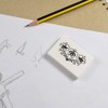 2 x 45mm 'Symmetrical Orchid Line Art' Erasers/Rubbers (ER00047694)